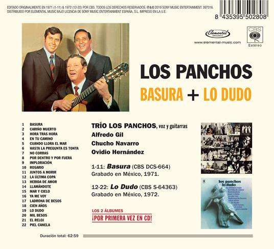 Basura - Lo Dudo - CD Audio di Los Panchos - 2