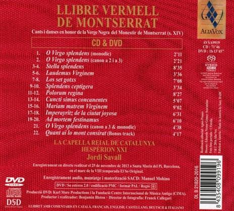 Libre Vermell de Montserrat - CD Audio di Jordi Savall,Capella Reial de Catalunya - 2
