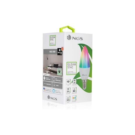 Lampadina LED Wi-Fi con Colori Regolabili RGB+W E14
