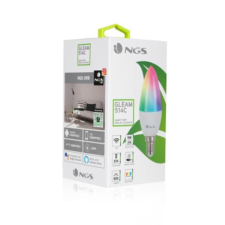Lampadina LED Wi-Fi con Colori Regolabili RGB+W E14 - 6