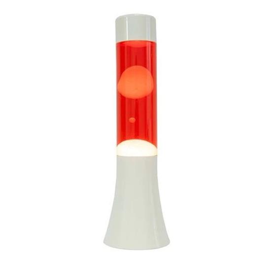 Lampada Lava Lamp Rossa E Bianca Liquido Trasparente H31Cm