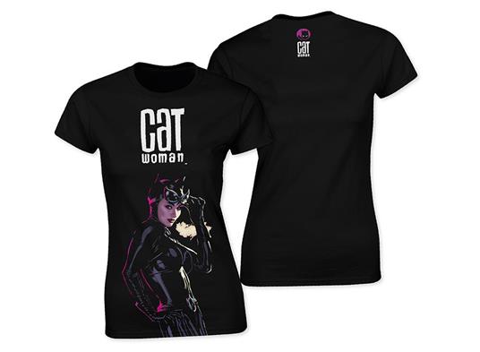 T-Shirt Dc Comics Catwoman Black Women Taglia L T-Shirt
