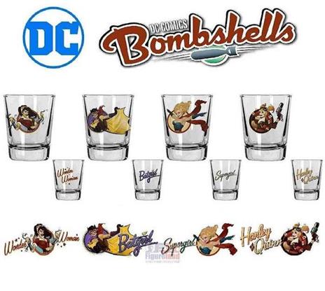 Dc Bombshells Mini Glasses Set 4