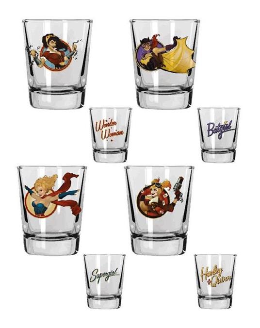 Dc Bombshells Mini Glasses Set 4 - 3
