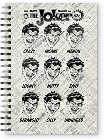 Dc Comics Joker Faces A5 Spiral Notebook