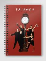 Friends Red Spiral Notebook