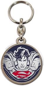 Portachiavi DC Superman Face Round Metal Keychain