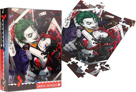 Dc Comics Jigsaw Puzzle Con 3d-effect The Joker & Harley Quinn Manga (100 Pieces) Sd Toys - 6