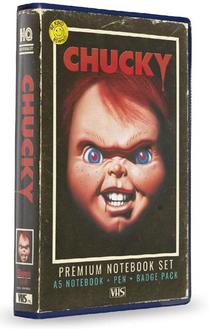 Sd Toys Chucky Stationery Vhs Notebook Gift Set Idea Regalo New