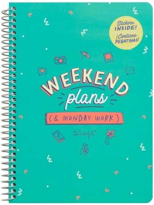 Quaderno piccolo Mr Wonderful. Weekend plans