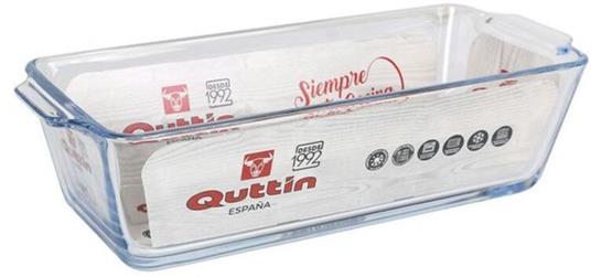 Teglia da Cucina Quttin Quttin Rettangolare Vetro (23,1 x 10 x 6,1 cm) (825 cc)