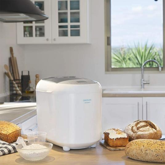 Fino a 1,5 kg di pane 2 resistenze 15 ore programmabili e vaschetta lavabile in lavastoviglie. Cecotec Macchina del pane Bread&Co 1500 PerfectCook 15 programmi automatici 