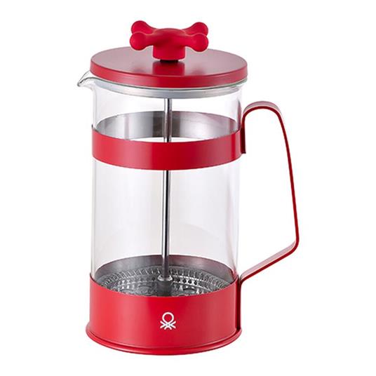 Caffettiera a Stantuffo Benetton Rainbow Rosso Acciaio inossidabile Vetro Borosilicato (600 ml)