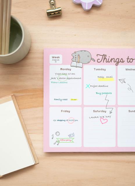 Block Planner settimanale A4 Pusheen Foodie - 21x29,8 cm - 6