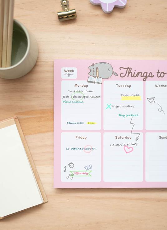 Block Planner settimanale A4 Pusheen Foodie - 21x29,8 cm - 6