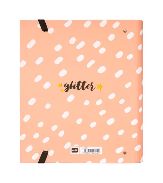 Raccoglitore 4 Anelli Glitter Gold Dreams - 2