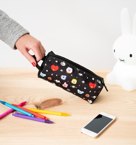 Erik® - Astuccio scuola BT21, Cool Collection, ideale come astuccio portapenne, 21x7,5x7,5 cm - 5