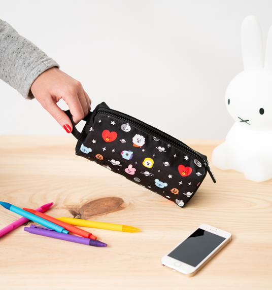 Erik® - Astuccio scuola BT21, Cool Collection, ideale come astuccio portapenne, 21x7,5x7,5 cm - 5