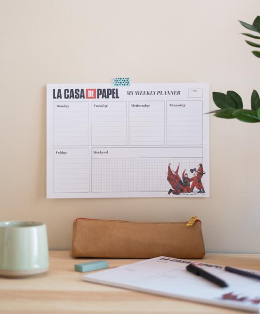 Block Planner settimanale A4 La Casa de Papel - 21x29,8 cm - 6