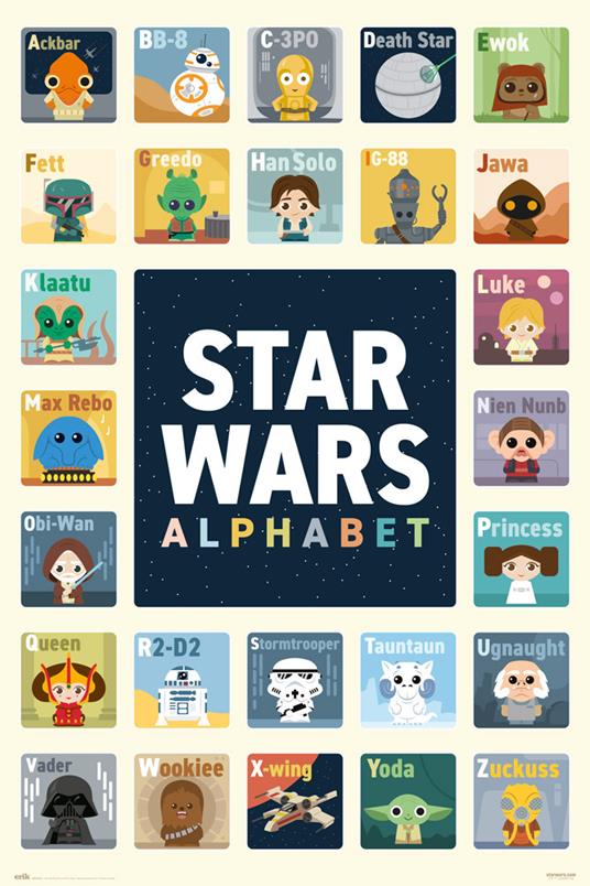 Maxi Poster 61x91,50 Cm. Star Wars: Alphabet