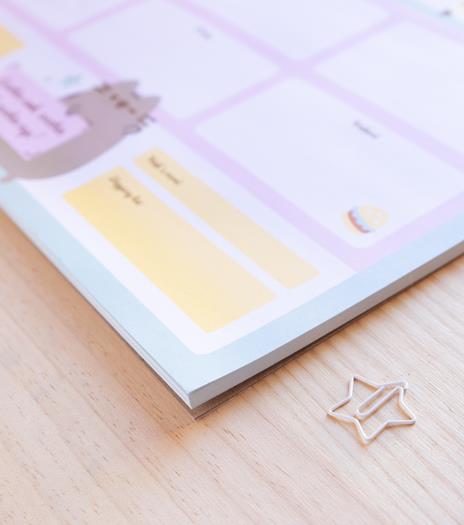 Grupo Erik Planning da Tavolo Pusheen A3, con planner settimanale e 54 fogli a strappo, 29,7x42 cm - 4
