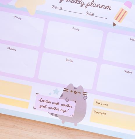 Grupo Erik Planning da Tavolo Pusheen A3, con planner settimanale e 54 fogli a strappo, 29,7x42 cm - 5