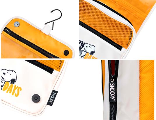 Beauty Case Pieghevole Da Viaggio Con Gancio Snoopy - 3