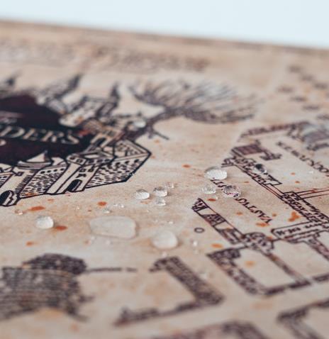 Tappetino mouse XXL Mappa del Malandrino Harry Potter, gomma antiscivo, 80x35 cm, 100% waterproof, tappetino mouse e tastiera - 5