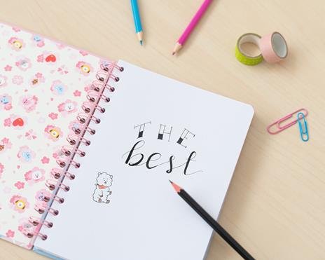 Quaderno copertina rigida A5 Bullet Bt21 Cherry Blossom - 6