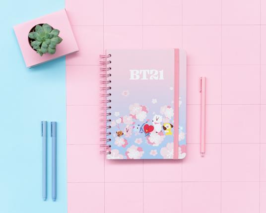 Quaderno copertina rigida A5 Bullet Bt21 Cherry Blossom - 7