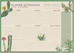 Bloc Planner Settimanale A3 Botanical Cacti Italiano Kokonote