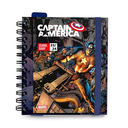 Agenda Scolastica 2023/2024 Vista Giornaliera M 11 Mesi Marvel Capitan America