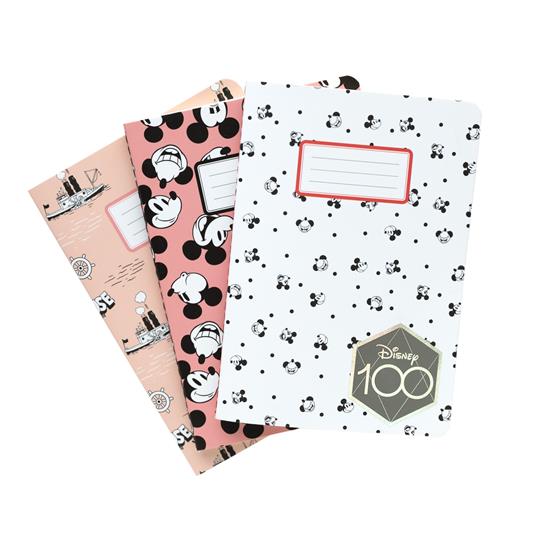 Set 3 Quaderni A6 Mickey 100 Aniversario
