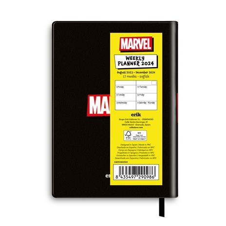 Agenda Scolastica Settimanale Tascabile 2023/2024 Marvel Comics - 2