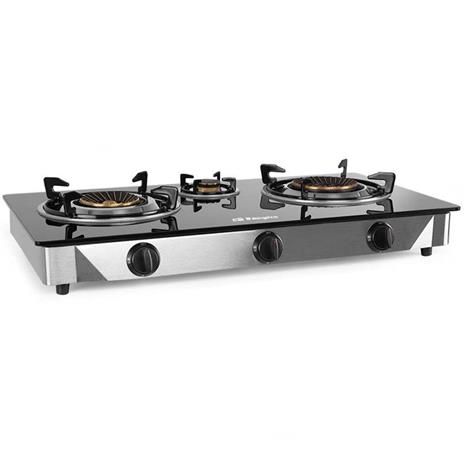 Orbegozo FO 3520 piano cottura Nero, Acciaio inossidabile Superficie piana  Piastra sigillata 3 Fornello(i) - Orbegozo - Casa e Cucina | IBS