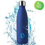 Borraccia Bottiglia Termica Acqua Caldo Freddo Acciaio Inox 500Ml Sport Blu