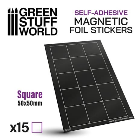 Square Magnetic Sheet SELF-ADHESIVE - 50x50mm