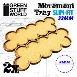 Green Stuff World - MDF Movement Trays 32mm x 10 - SLIM-FIT - 2