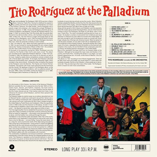 At The Palladium - Vinile LP di Tito Rodriguez - 2