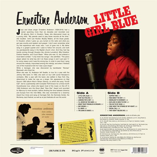 Little Girl Blue (Limited Edition) - Vinile LP di Ernestine Anderson - 2