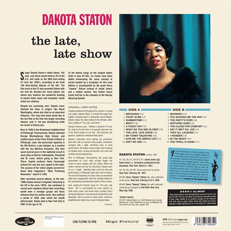The Late, Late Show (Limited Edition) - Vinile LP di Dakota Staton - 2