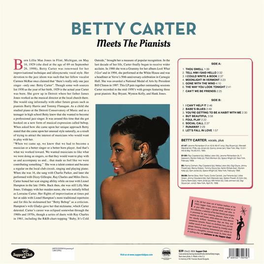 Meets The Pianists - Vinile LP di Betty Carter - 2