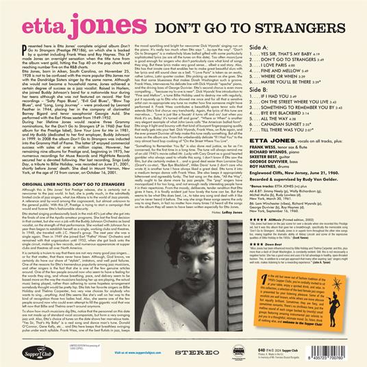 Don't Go To Strangers - Vinile LP di Etta Jones - 2