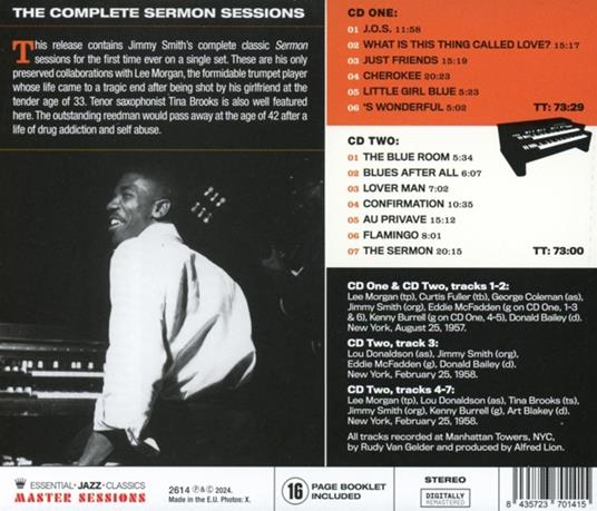The Complete Sermon Sessions - CD Audio di Jimmy Smith - 2