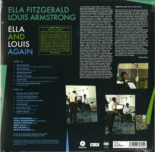 Ella and Louis Again (180 gr.) - Vinile LP di Louis Armstrong,Ella Fitzgerald - 2