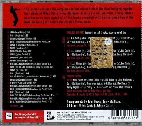Birth of the Cool - CD Audio di Miles Davis - 2