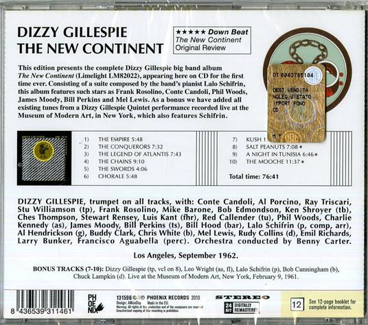 The New Continent - CD Audio di Dizzy Gillespie - 2