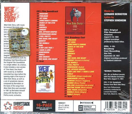 West Side Story (Colonna sonora) - CD Audio di Leonard Bernstein - 2