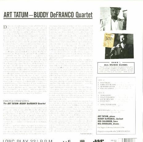 Quartet - Vinile LP di Art Tatum,Buddy De Franco - 2