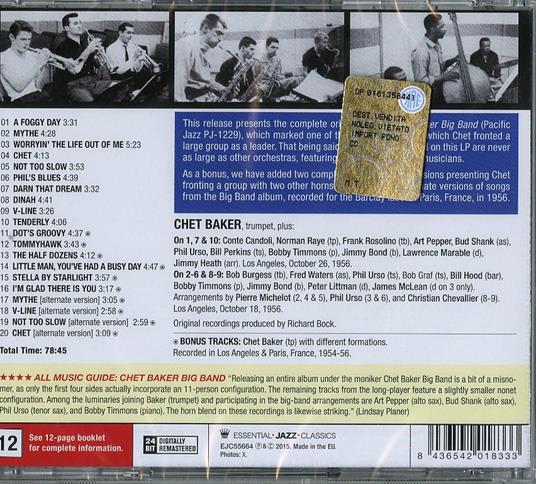 Big Band - CD Audio di Chet Baker - 2